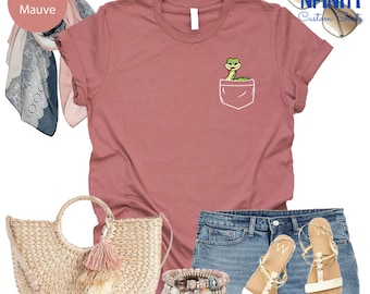 Snake Shirt, Snake Pocket Shirt, Snake Lover T Shirt, Snake TShirt, Wildlife T Shirt, Cute Snake T-Shirt, Animal Shirts, Snake Lover Gift