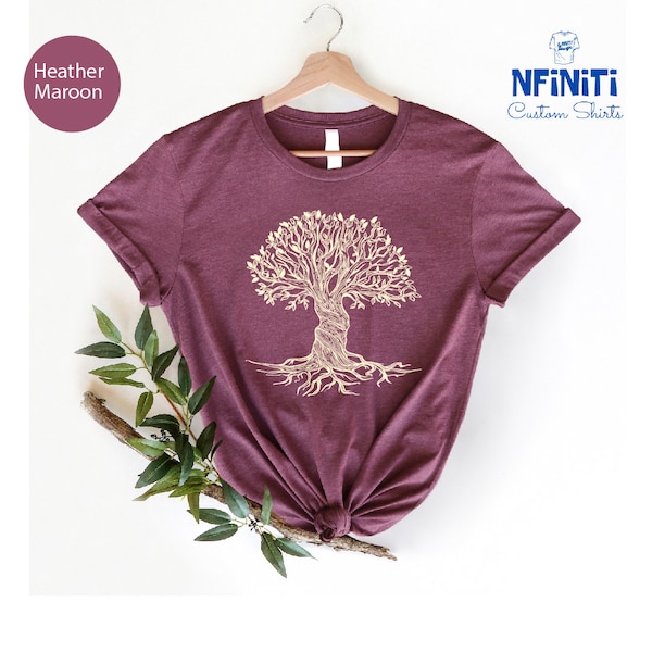 Tree Of Life Shirt, Tree Shirt, Gnarled Tree T-shirt, Nature Lover Shirt, Forest Shirt, Plant Lover Shirt, Tree Root Shirts, Adventure Tee
