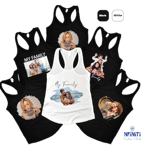 Custom Photo Tank Top, Custom Photo Racerback, Your Text Here, Family Matching Tank Top,Custom Matching Racerback,Personalized Gift Tank Top