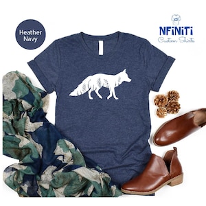 Fox Shirt, Floral Fox Shirt, Fox Gift for Her, Gift for Fox Lover, Mandala Fox Tshirt, Animal Lover Shirt, Cute Fox Gift, Fox Lover Gift