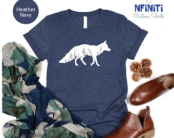 Floral Fox T-Shirt: Mandala Animal Lover Gift