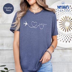 Custom Travel Shirt, Personalized Location T-shirt, Travel Shirt, Airplane Mode Shirt, Vacation Shirt, Custom Destination Flight Shirt