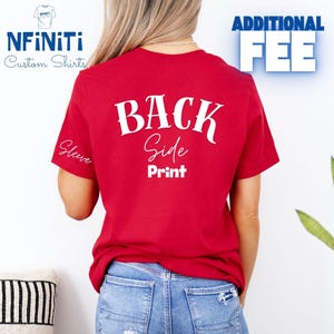 Back side fee or Sleeve printing, Additional shipping
