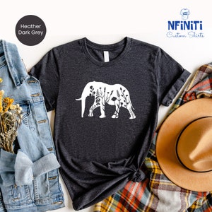 Floral Elephant T-Shirt: Animal Lover Gift