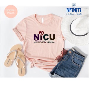 Caffeine Lover NICU Nurse Shirt: Retro Neonatal Intensive Care Unit zdjęcie 7