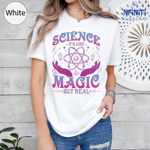 Science It S Like Magic But Real Tshirt, Scientist Gift For Science Teacher, Funny Science Tee, Teacher Gifts, Science Shirt,Scientist Shirt