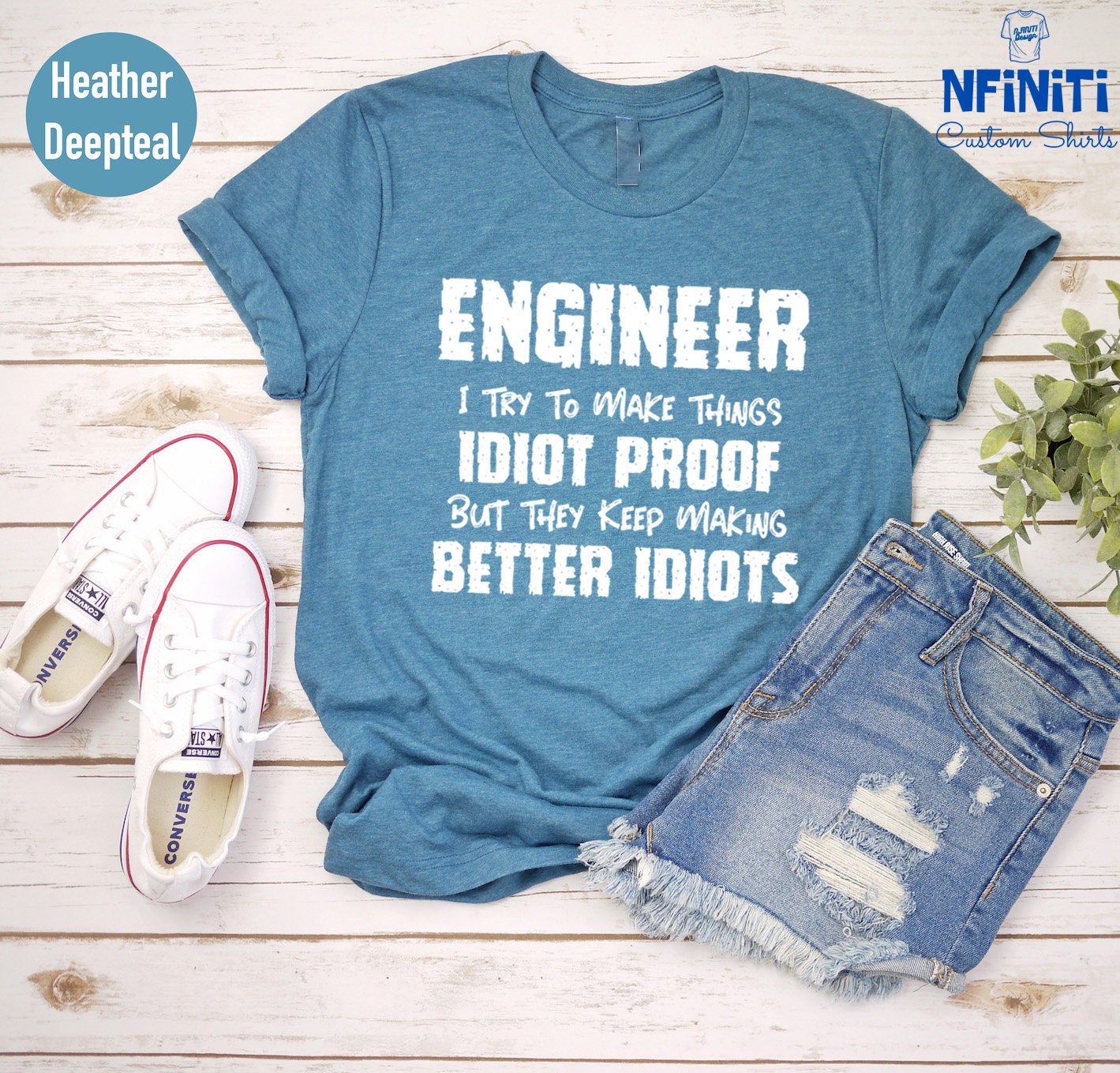 Funny Engineer T-shirt: Idiot Proof Gift - Etsy