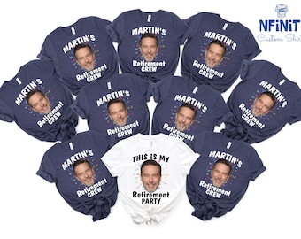Personalized Retirement Crew T-shirt, Custom Photo I'm Retired Crew Shirt, Retirement Gifts, Custom Shirt For Retiree