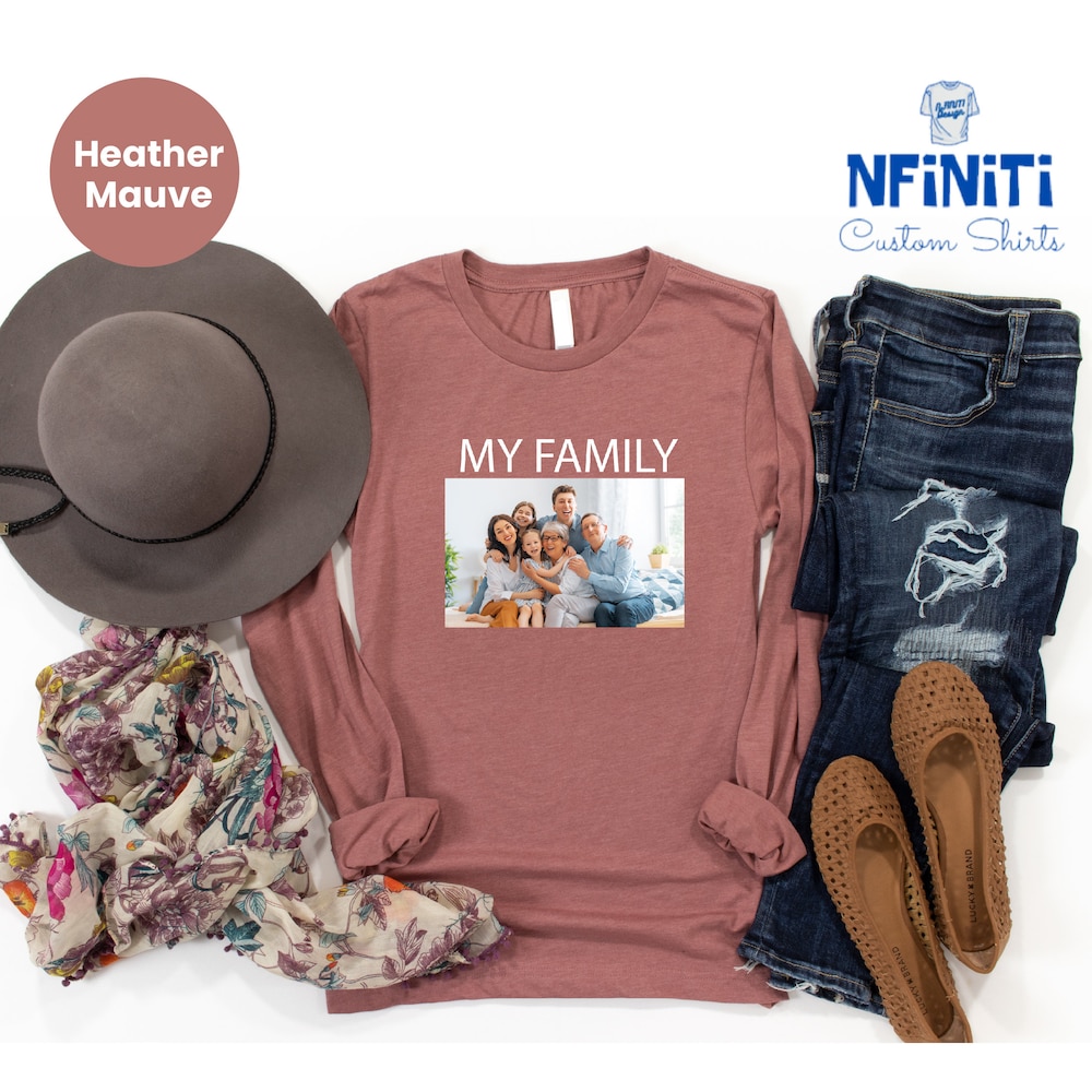Custom Photo Long Sleeve, Custom Photo Gift Long Sleeve, Custom Photo Long Sleeve, Family Matching Long Sleeve, Custom Matching Long Sleeve Printfushion