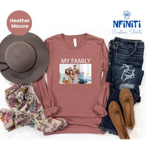 Custom Photo Long Sleeve Shirt: Personalized Family Matching Gift