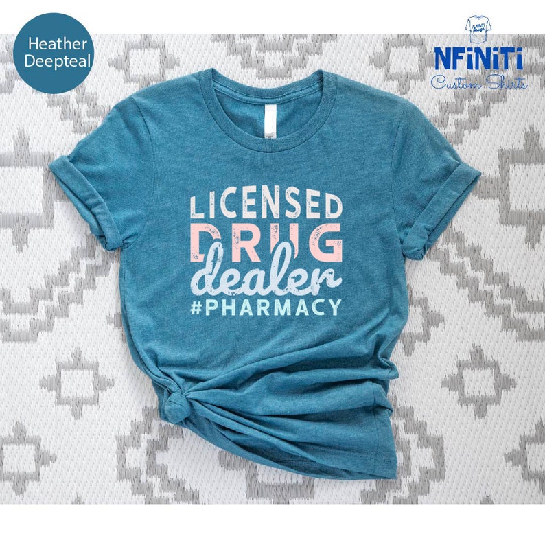 Licensed Drug Dealer Pharmacy Shirt, Funny Pharmacist Tee, Vintage Pharmacy Technician Shirt, Pharmacy Tech Gift, Pharmacy Student Grad Gift image 5