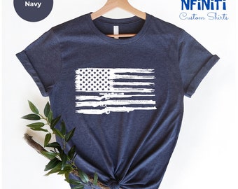 Distressed USA Flag T-Shirt: Patriotic 4th of July Shirt
