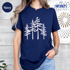 Trees Tee, Pine Tree Shirt, Pine Tree T Shirt, Camping Shirt, Hiking Shirt, Adventure Shirts, Nature Lover Gift, Outdoors Shirt, Nature Tee