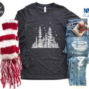 Forest Sweatshirt: Pine Tree Graphic, Adventure Hoodie image 6