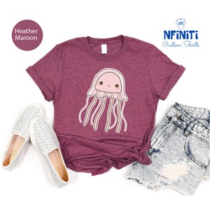Jellyfish Shirt, Ocean Lover Tee, Cute Jellyfish Tee, Marine Biologist, Ocean Shirt,Ocean animals Tee,Funny Animal Gift,Jellyfish meme Shirt image 4