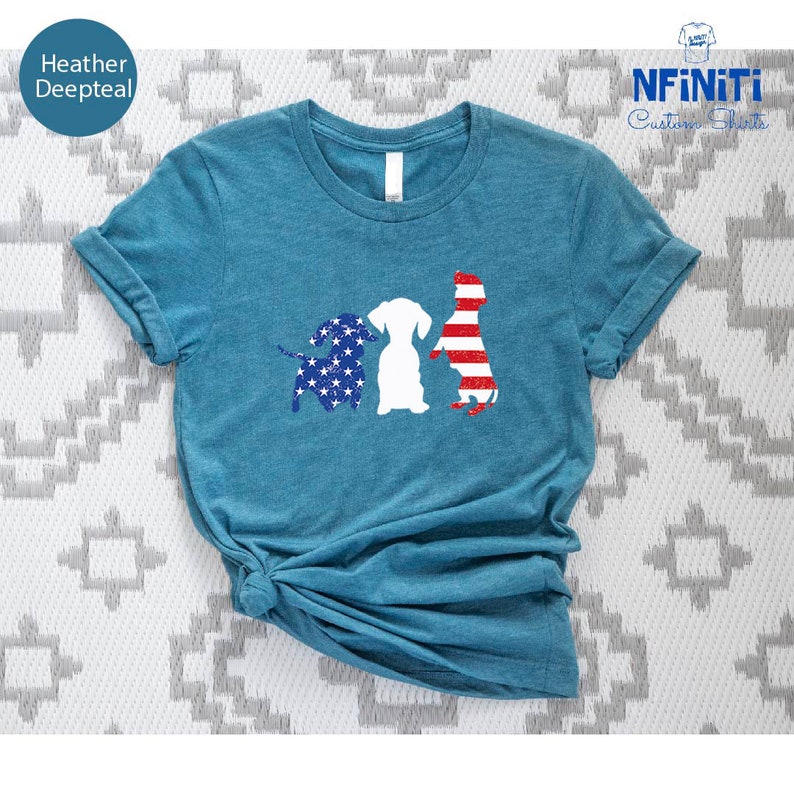 4th July Dachshund Shirt: American Patriotic Dog Lover Gift image 3