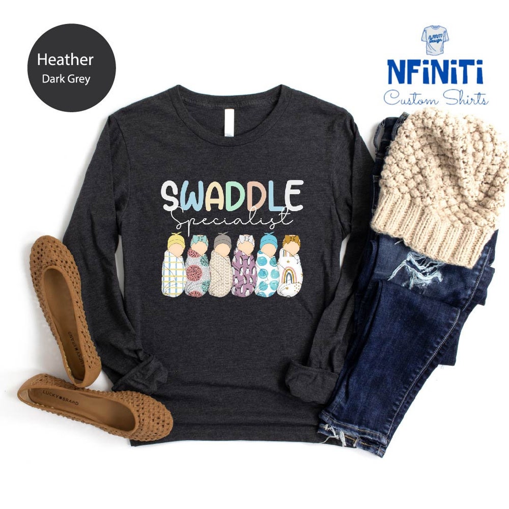 New Mama Long Sleeve,Nicu Nurse Swaddle Long Sleeve Shirt, Neonatal Nurse Long Sleeve Tee,Mom Baby Nurse Long Sleeve, Caregiver Long Sleeve Aurateestyle