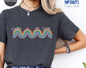 Progress Is Not Linear Shirt, Sped Teacher Gift, Mental Health
