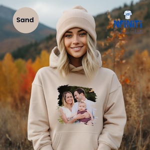 Custom Photo Hoodie, Family Picture Hoodie, Custom Picture Gift Hoodie, Personalized Hoodie, Custom Gift Hoodies, Family Photo Hoodie