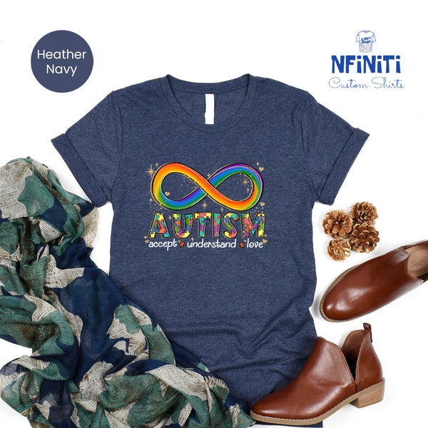 Autism Awareness Infınıty Symbol Tee, Autism Shirts, Neurodiversity Tee, Autism Acceptance Cut Love Shirt, Autism Understand Puzzle Shirt