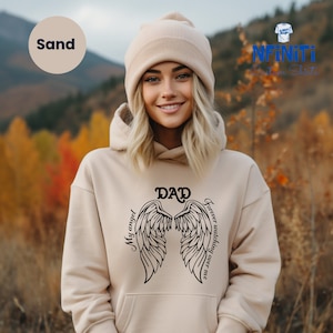 Memorial Dad Hoodie: Angel Wings Remembrance Sweatshirt