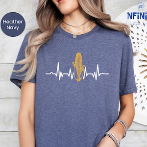 Corn Heartbeat Shirt, Corn Lover Shirt, Corn Farmer Gift, Cute Corn Shirt, Agricultural Engineer Gift Tee, Vegan Shirt, Farming Corn Shirt