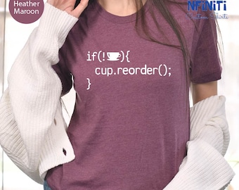 Code Lover Coffee Shirt: Funny Programmer Tee