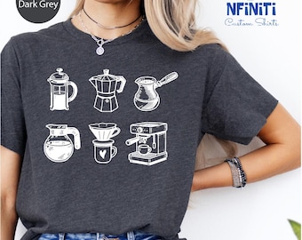 Retro Coffee Lover T-Shirt: Drink Local Cafe Tee