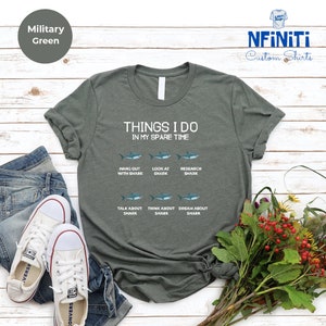 Funny Shark Lover T-Shirt: Things I Do In My Spare Time image 5