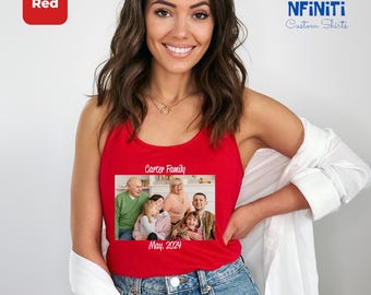 Custom Photo Tank Top: Personalized Family Picture Racerback