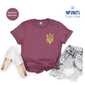 Ukraine Military Shirt, Ukraine Trident Shirt, Ukraine Coat Of Arms, Ukrainian Patriotic Shirt, Ukraine Heritage T shirt, Zelensky Shirt image 3