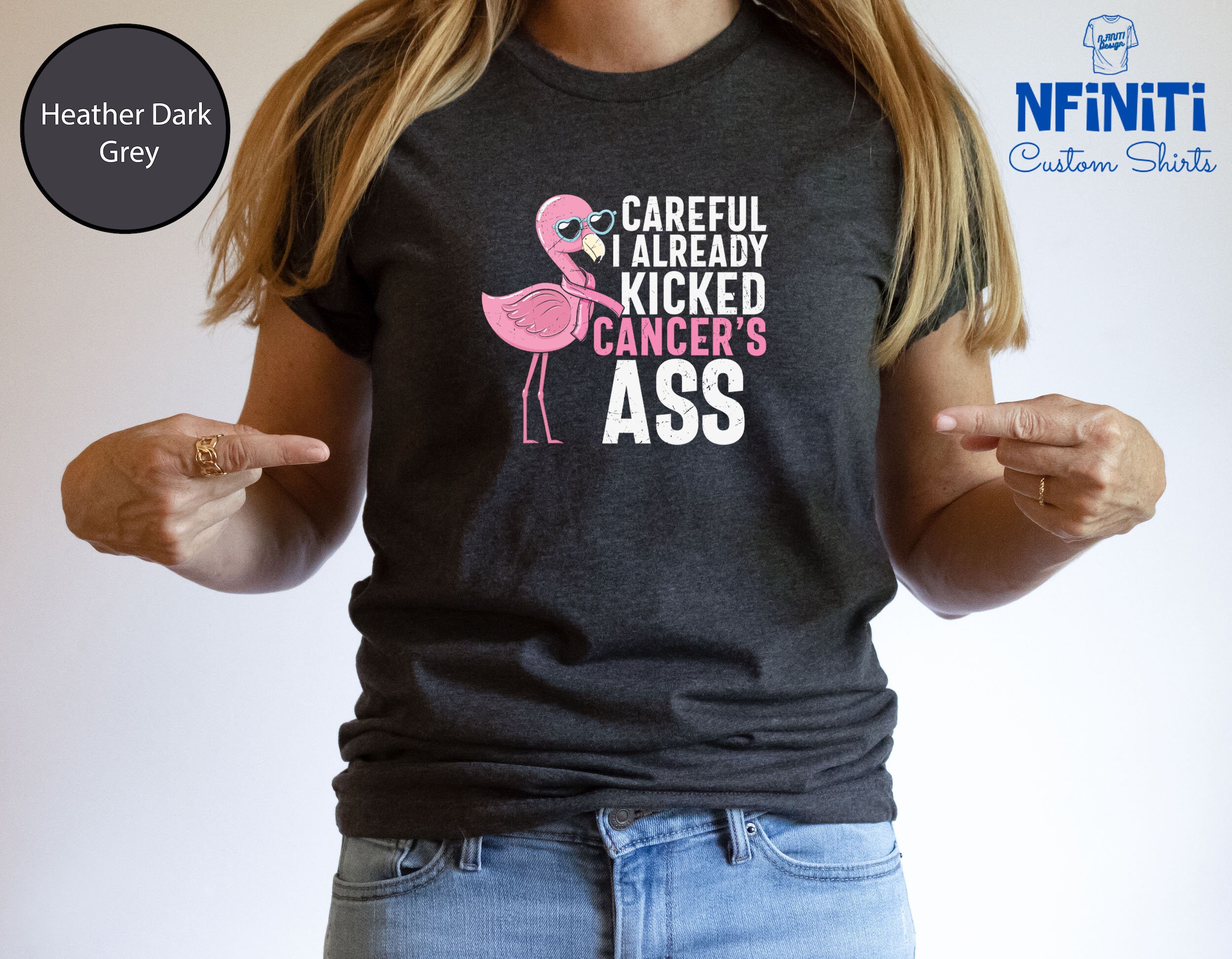 Careful I Already Kicked Cancer's Ass Bucket Hat for Women Men S 並行輸入品 Careful I Already Kicked Cancer\u0027s Ass, Pink October, Cancer