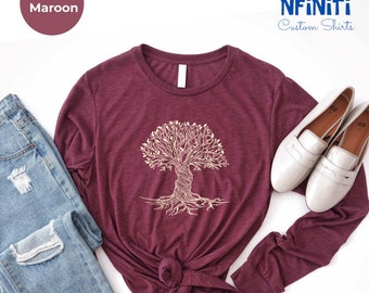 Tree Of Life Long Sleeve Shirt - Nature Forest Plant Lover