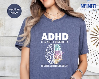 ADHD Brain Shirt: Neurodiversity, Autism Awareness Tee
