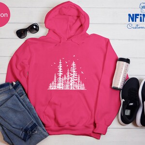 Forest Sweatshirt: Pine Tree Graphic, Adventure Hoodie image 4