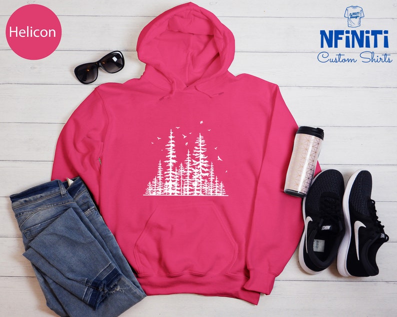 Forest Sweatshirt: Pine Tree Graphic, Adventure Hoodie image 4