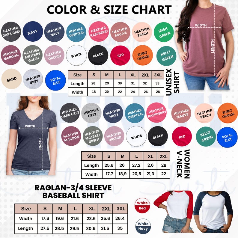 a women's t - shirt size guide for a women's tee shirt