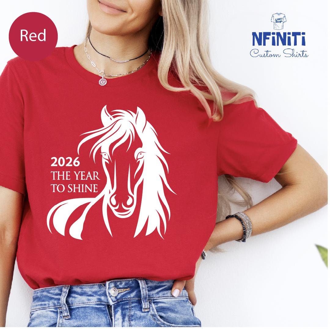 Year of the Horse 2026 Shirt, Chinese Zodiac Tee, Lunar New Year - Etsy