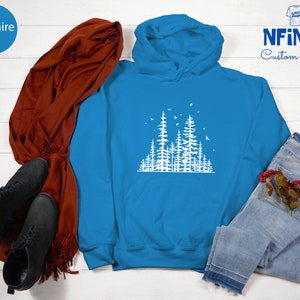 Forest Sweatshirt: Pine Tree Graphic, Adventure Hoodie image 2