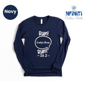 Custom Running Long Sleeve, 26.2 Marathon Long Sleeve, Custom Marathon Runner Long Sleeve, Runner Gifts, Athletes Run Matching Long Sleeve