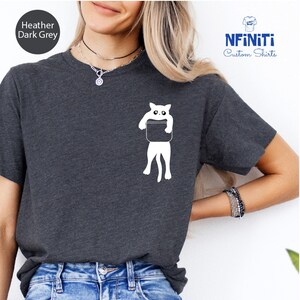 Pocket Cat Shirt, Funny Cat Shirt, Cat Shirt, Cat Lover Shirt, Cat Mom Tee, Women Cat Shirt, Cat Lover Pocket Tee, Cat Mom Shirt