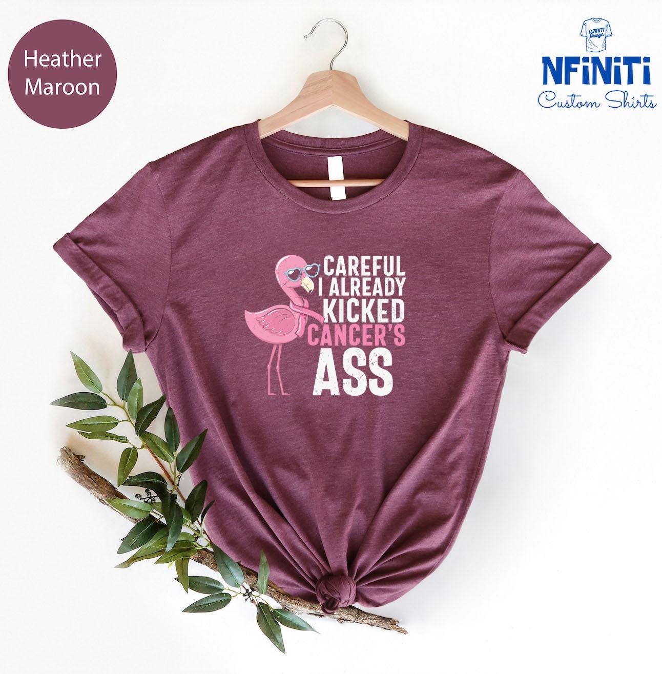 Careful I Already Kicked Cancer's Ass Bucket Hat for Women Men S 並行輸入品 Careful I Already Kicked Cancer\u0027s Ass, Pink October, Cancer