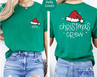 Custom Christmas Crew Pocket T-Shirt: Family Matching Gift