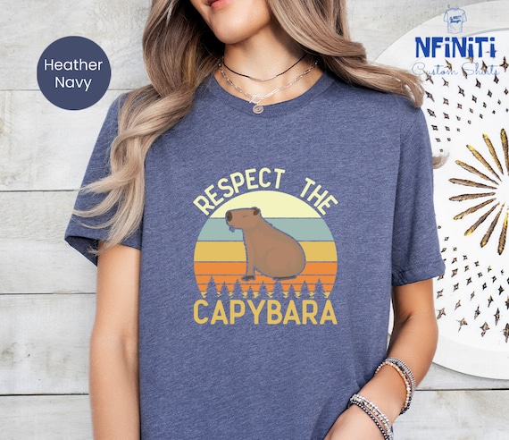 Capybara Shirt, Cute Capybara Shirt, Capybara Tee, Capybara Clothes, Animal Shirts, Capybara Gift, Animal Lover Shirt, Retro Capybara Shirt
