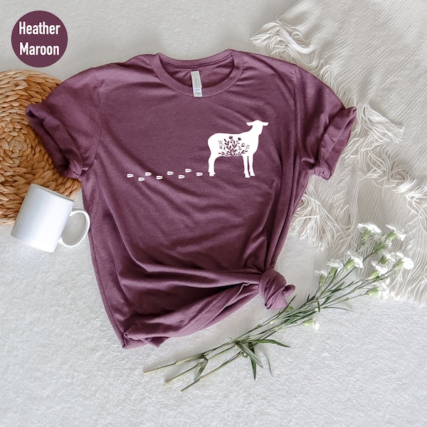 Floral Sheep T-Shirt: Animal Lover Tee