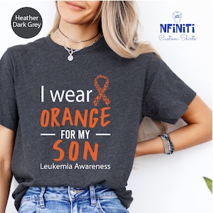 Orange Ribbon Leukemia Awareness T-Shirt: Custom Cancer Support Tee