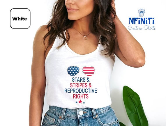Reproductive Rights 4th July Tank Top, 4th of July Tank Top, Red White and Blue, Roe V Wade Racerback, Feminism Pro Choice, Women's Rights