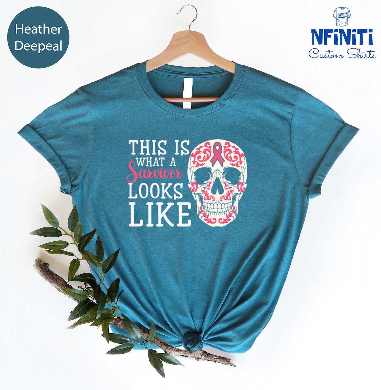 Discover Cancer Survivor Shirt, Skull Cancer Shirt, Halloween Cancer Shirt, Breast Cancer Awareness Shirt, Breast Cancer Survivor, Pink Ribbon Shirt,