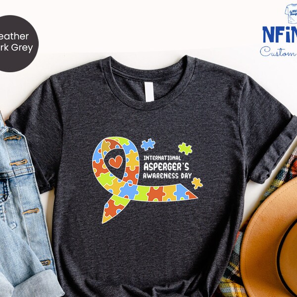 Asperger's Awareness Puzzle Ribbon Shirt, Aspergers Shirt, Autism Mom Shirt, Asperger Mom Tee, Autism Teacher Gift Shirt, Neurodiverse Tee