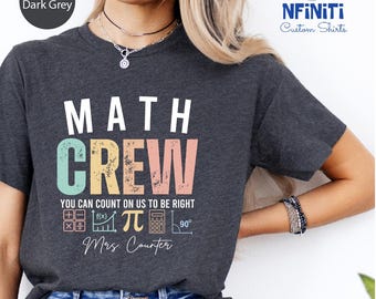 Funny Math Teacher T-Shirt: "Math Crew" Back To School Gift